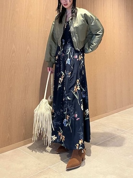 「FRAY I.D（フレイアイディー）のアイテム（ワンピース/ドレス）」を使った、FRAY I.Dさん（レディース・161cm）の冬コーディネート