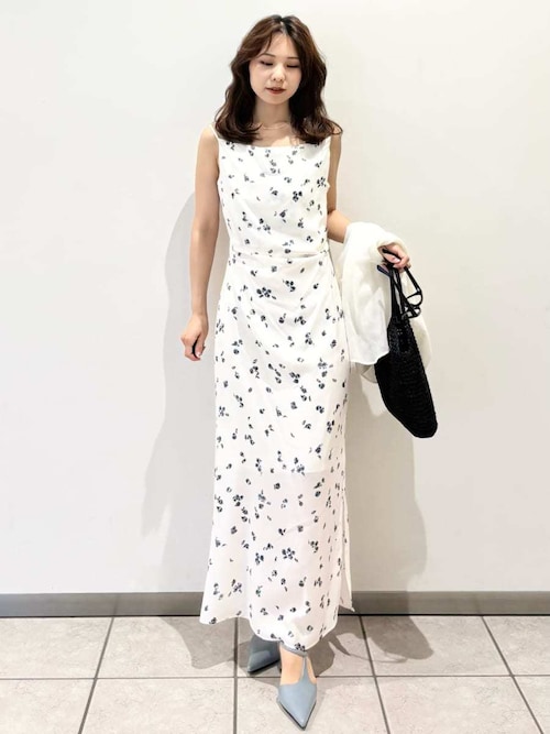 ★即購入可★美品★ fray.id ドレープサテンキャミワンピース サイズ1 ドレープサテンキャミワンピース／ウォッシャブル(マキシ