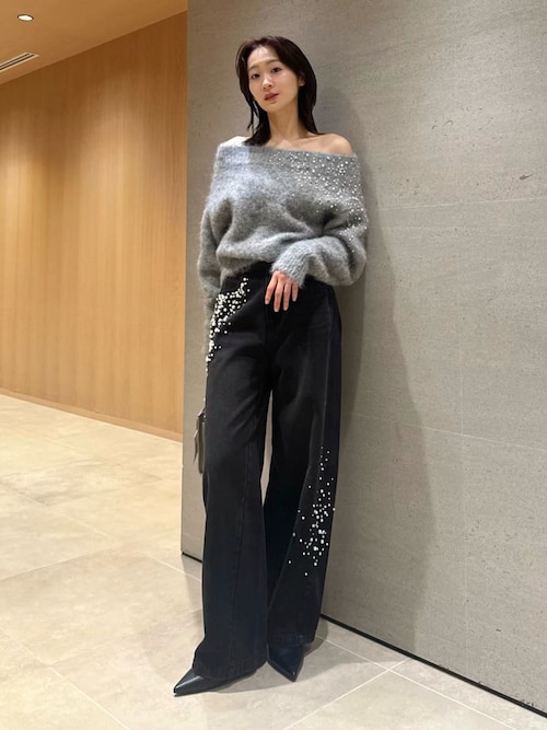 ハイウエストビジューデニム（デニムパンツ）｜FRAY I.D（フレイ