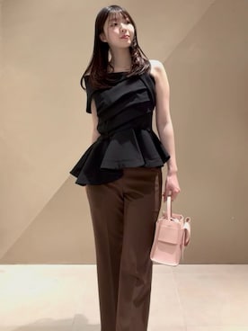 「FRAY I.D（フレイアイディー）のクリアヒールサンダル（サンダル、シルバー系）」を使った、FRAY I.Dさんの春コーディネート