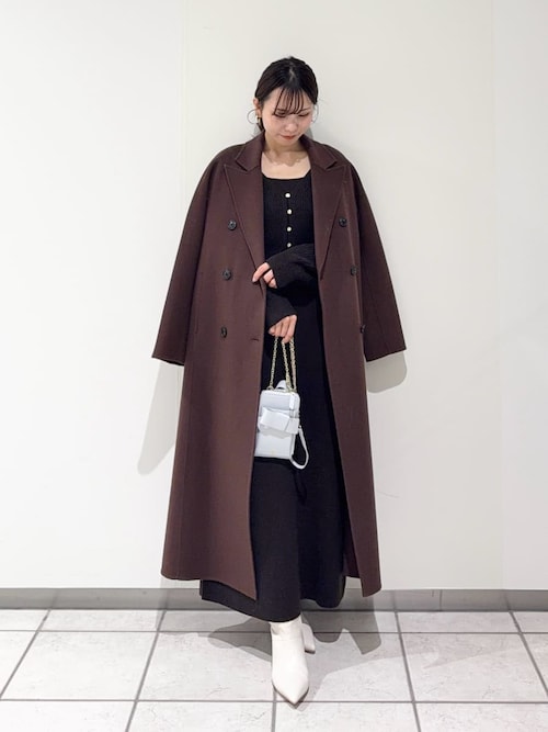 FRAY I.D 2wayアンサンブルニットワンピース ブラウン FRAY I.D（フレイ・アイディー） ワンピース 2wayアンサンブルニット