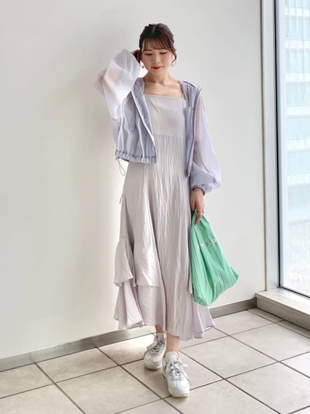 フレイアイディー 【PUMA】 シアーオーガンジーショートブルゾン FRAY