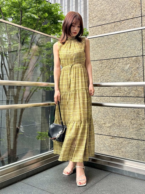 FRAY I.D ワンピース 2wayベルト付きティアードワンピース