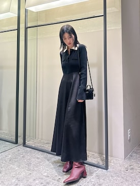 「アイテム（手袋）」を使った、FRAY I.Dさん（レディース・161cm）の秋コーディネート