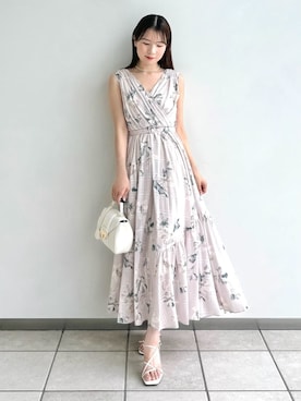 「アイテム（ワンピース/ドレス、ピンク系）」を使った、FRAY I.Dさん（レディース・158cm）の夏コーディネート