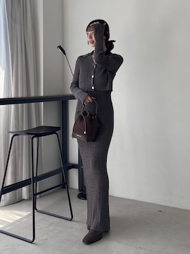 「アイテム（チューブトップ）」を使った、FRAY I.Dさん（レディース・159cm）の夏コーディネート