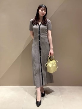 「ニットワンピース」｜FRAY I.Dさん（レディース・163cm）の春コーディネート