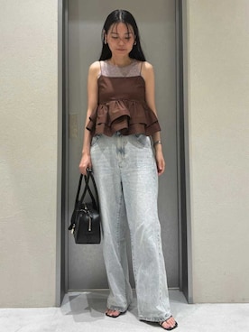 「アイテム（タンクトップ）」を使った、FRAY I.Dさん（レディース・161cm）の夏コーディネート