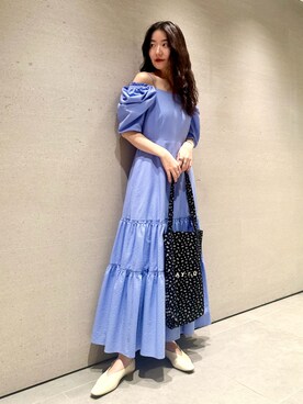 WEB限定カラー】3wayパフスリーブワンピースを使った人気