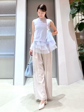 「FRAY I.D（フレイアイディー）のアイテム（パンツ）」を使った、FRAY I.Dさん（レディース・158cm）の夏コーディネート
