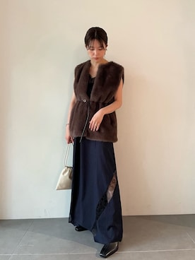 「骨格ウェーブ」｜「アイテム（その他アウター）」を使った、FRAY I.Dさん（レディース・155cm）の秋コーディネート