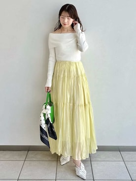 「FRAY I.D（フレイアイディー）のアイテム（スカート）」を使った、FRAY I.Dさん（レディース・158cm）の春コーディネート