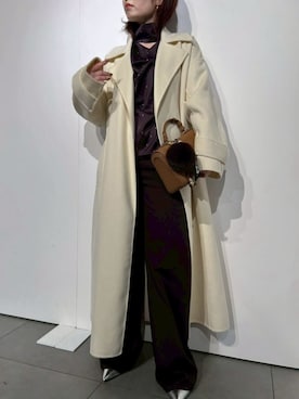 「アイテム（キーケース/キーアクセサリー、ブラウン系）」を使った、FRAY I.Dさん（レディース・153cm）の冬コーディネート