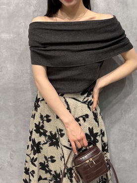「アイテム（チューブトップ）」を使った、FRAY I.Dさん（レディース・159cm）の夏コーディネート