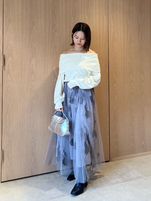 セール】ワイドカラーオフショルダープルオーバー（Tシャツ/カットソー