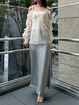 「マーメイドスカート」｜「アイテム（シャツ/ブラウス）」を使った、FRAY I.Dさん（レディース・161cm）の春コーディネート