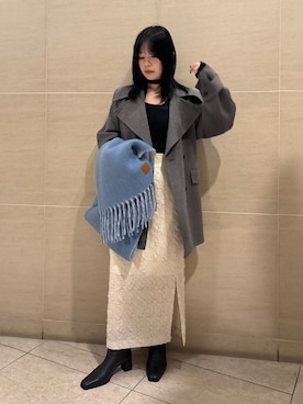 「アイテム（ピーコート、グレー系）」を使った、FRAY I.Dさん（レディース・155cm）の秋コーディネート
