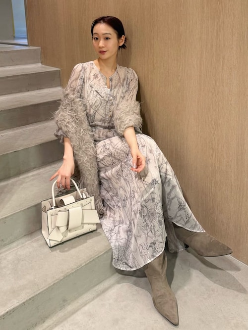 【新品未使用】FRAY I.D ホロスコーププリントリボンタイワンピース FRAY I.D（フレイ・アイディー） ワンピース ホロスコーププリント