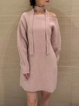 「アイテム（ワンピース、ピンク系）」を使った、FRAY I.Dさん（レディース・161cm）の秋コーディネート