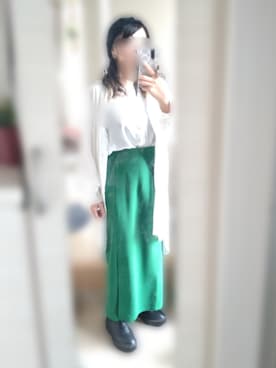 「しまむら（シマムラ）のアイテム（スカート）」を使った、maaさん（レディース・158cm）の春コーディネート