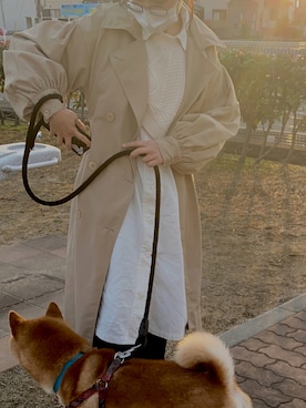 「OZOC（オゾック）のアイテム（シャツワンピース）」を使った、gneg25さん（レディース・158cm）の夏コーディネート