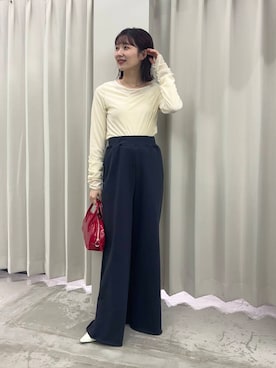 「ベロア」｜「アイテム（スウェットパンツ）」を使った、りなてぃさん（レディース・154cm）の冬コーディネート