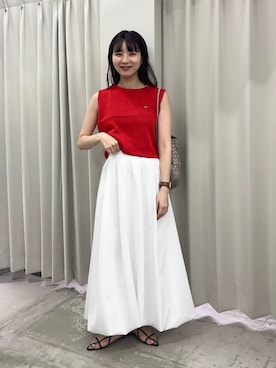 「アイテム（ハンドバッグ）」を使った、りなてぃさん（レディース・154cm）の夏コーディネート