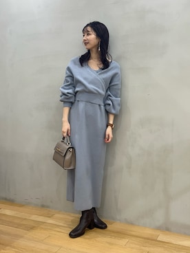 「HEYUMM」｜りなてぃさん（レディース・155cm）の冬コーディネート