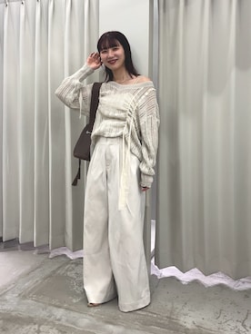 「アイテム（チノパンツ）」を使った、りなてぃさん（レディース・154cm）の夏コーディネート