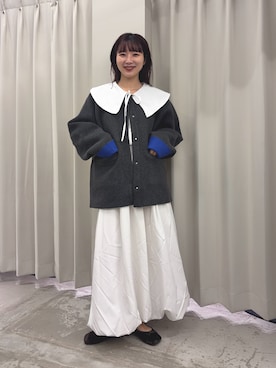 「アイテム（テーラードジャケット、その他）」を使った、りなてぃさん（レディース・154cm）の秋コーディネート