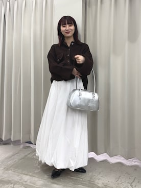 「アイテム（その他アウター）」を使った、りなてぃさん（骨格ウェーブ・レディース・154cm）の秋コーディネート