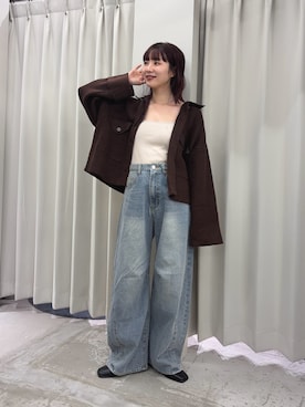 「SENSE OF PLACE by URBAN RESEARCH（センスオブプレイスバイアーバンリサーチ）のアイテム」を使った、りなてぃさん（レディース・154cm）の秋コーディネート