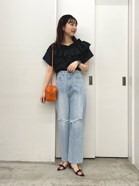 「HEYUMM」｜りなてぃさん（レディース・155cm）の夏コーディネート
