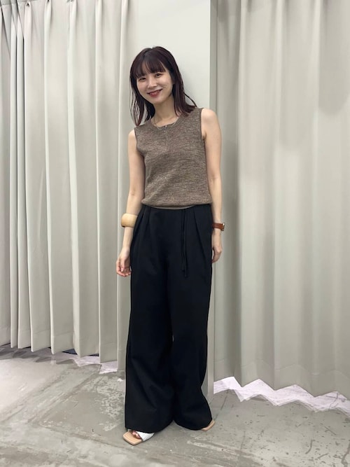 フロントジップメランジセーター