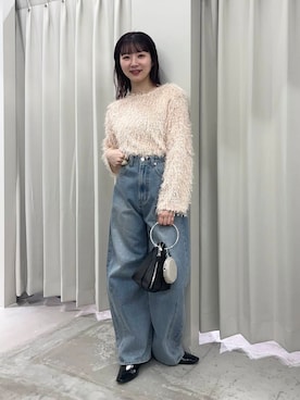 「SENSE OF PLACE by URBAN RESEARCH（センスオブプレイスバイアーバンリサーチ）のメタリックポインテッドシューズ（パンプス）」を使った、りなてぃさん（レディース・154cm）の春コーディネート