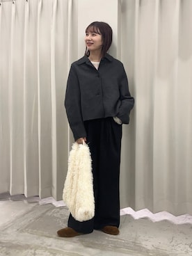 「ショートブルゾン」｜りなてぃさん（レディース・154cm）の秋コーディネート