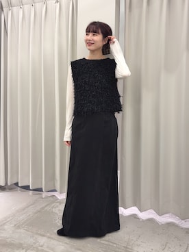 「アイテム（ベスト）」を使った、りなてぃさん（レディース・154cm）の秋コーディネート