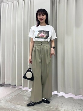 「SENSE OF PLACE by URBAN RESEARCH（センスオブプレイスバイアーバンリサーチ）のメタリックポインテッドシューズ（パンプス）」を使った、りなてぃさん（レディース・154cm）の春コーディネート