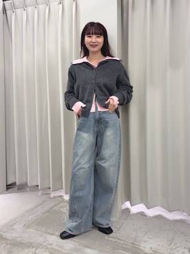 「秋のシャツ着こなし術」｜りなてぃさん（レディース・154cm）の秋コーディネート