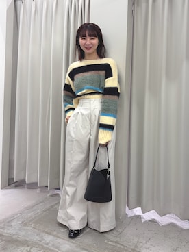 「アイテム（パンプス）」を使った、りなてぃさん（レディース・154cm）の冬コーディネート