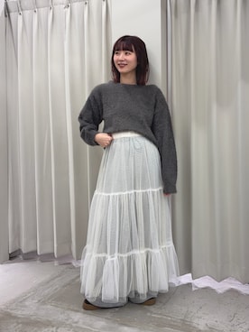 「アイテム（スウェットパンツ）」を使った、りなてぃさん（レディース・154cm）の冬コーディネート