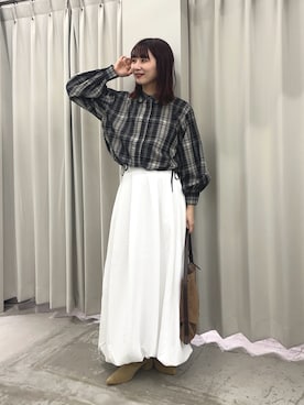 「SENSE OF PLACE by URBAN RESEARCH（センスオブプレイスバイアーバンリサーチ）のアイテム」を使った、りなてぃさん（レディース・154cm）の秋コーディネート