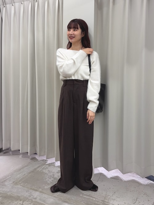 ボートネックヘアリーニット（ニット/セーター）｜SENSE OF PLACE by