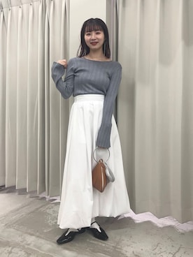 「SENSE OF PLACE by URBAN RESEARCH（センスオブプレイスバイアーバンリサーチ）のメタリックポインテッドシューズ（パンプス）」を使った、りなてぃさん（レディース・154cm）の春コーディネート