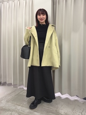 「SENSEOFPLACE」｜「アイテム（ジャケット/アウター）」を使った、りなてぃさん（レディース・154cm）の秋コーディネート