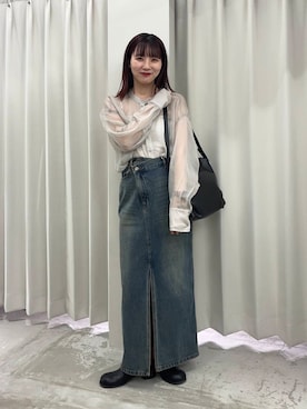 「アイテム（スリッポン）」を使った、りなてぃさん（レディース・154cm）の夏コーディネート