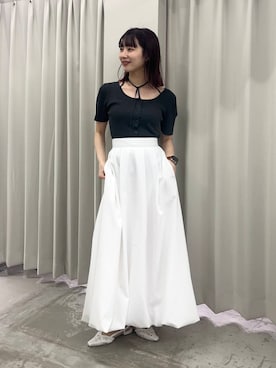 「綺麗めコーデ」｜りなてぃさん（レディース・154cm）の夏コーディネート