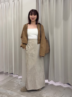 「アイテム（その他アウター）」を使った、りなてぃさん（レディース・154cm）の秋コーディネート