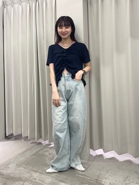 「綺麗めコーデ」｜りなてぃさん（レディース・154cm）の夏コーディネート
