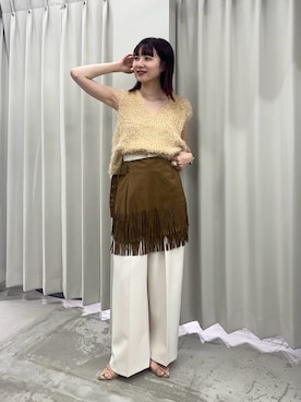 「アイテム（ベスト）」を使った、りなてぃさん（レディース・154cm）の夏コーディネート